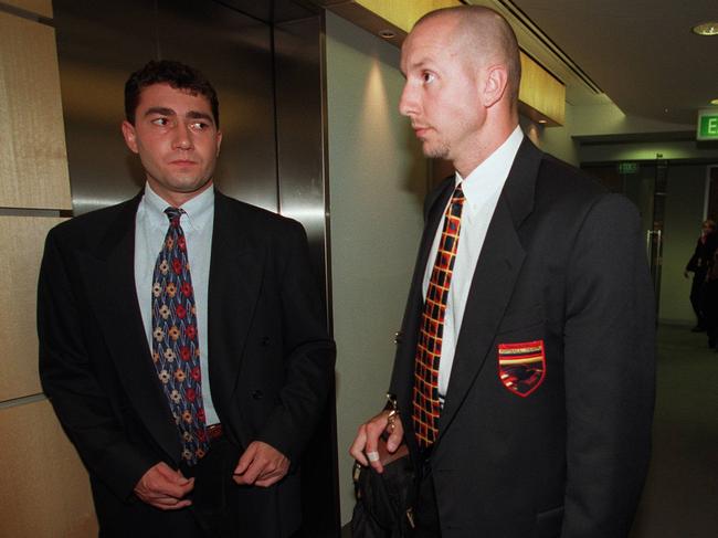 Rod Jameson leaves the tribunal on April 23 after receiving a three-week suspension.