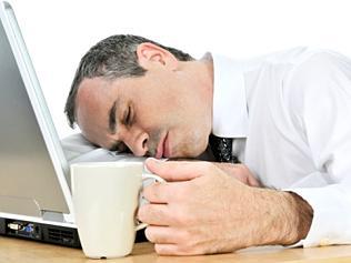 Man asleep at desk
