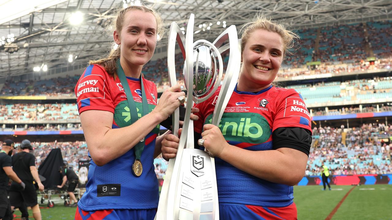 The Knights will kick off the NRLW season with a prime-time clash against the Roosters. Picture: Adam Head