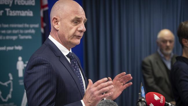 Premier Peter Gutwein gives an update on Tasmania's borders on Friday 24th July 2020. Picture: LUKE BOWDEN