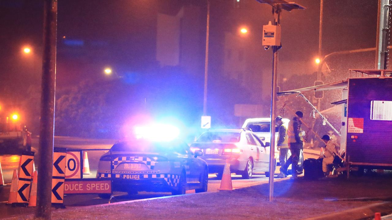 1AM 08/08/2020 – Queensland border checkpoint. Photo: Scott Powick Newscorp