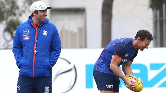 Coach Brad Scott is putting North’s long-term future first. Picture: Hamish Blair