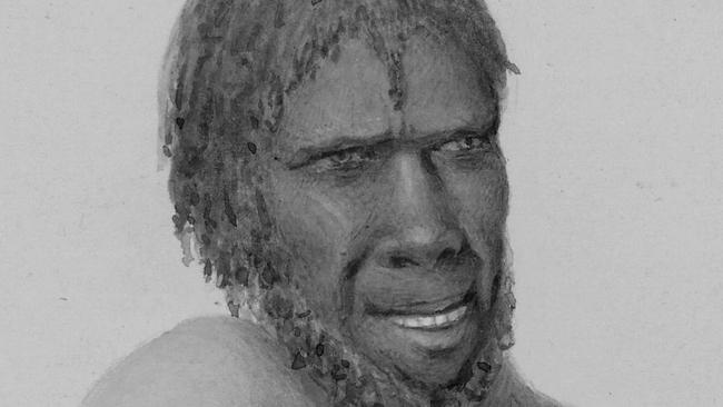 Kikatapula (Black Tom Birch) in an 1832 portrait by Thomas Bock. Picture: The Trustees of the British Museum.