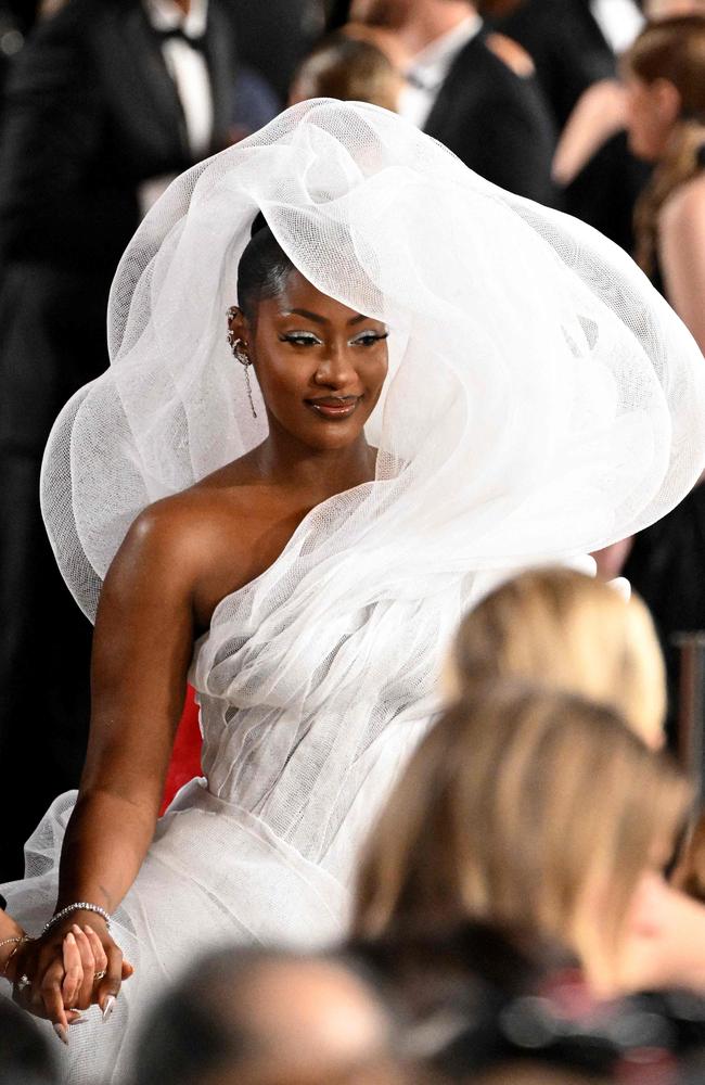 Outside the theatre, the outfit was OK. Picture: Robyn Beck/AFP