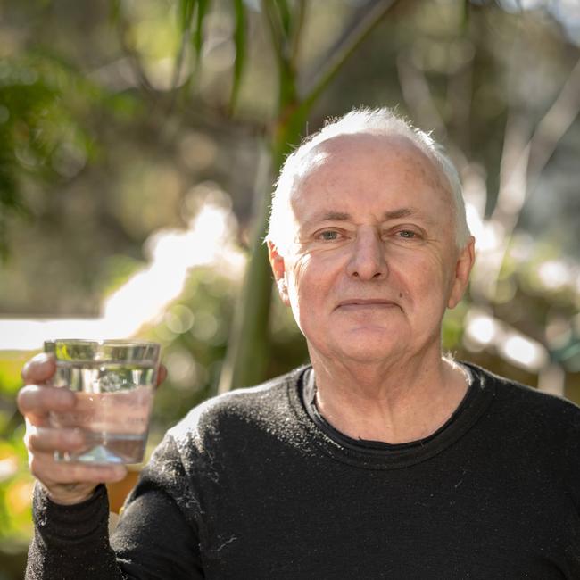 He proves his water is safe to drink. Picture: Mark Kriedemann