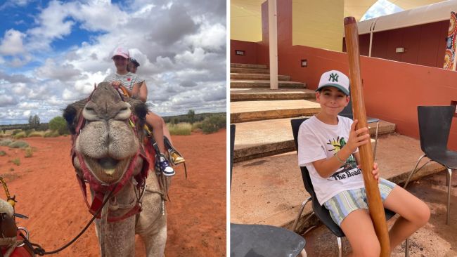 So many activities around the resort - including a camel ride and Didgeridoo workshop. Image: Leah Goulis / Kidspot