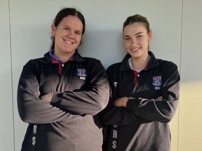 Tia Crombie (L) and Holly Comyns (R) of Canterbury College