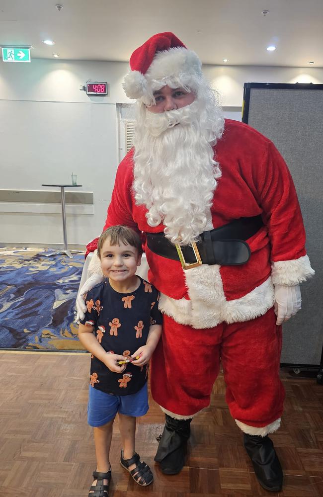 Cooper Arnold with Santa: Hervey Bay RSL 2023 - Fraser Coast. Sent in by Bec Arnold. 