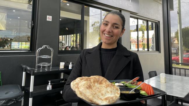 Cedary Bakehouse manager Tania Doumit gives her customers a warm welcome at Hibiscus St, Greystanes.