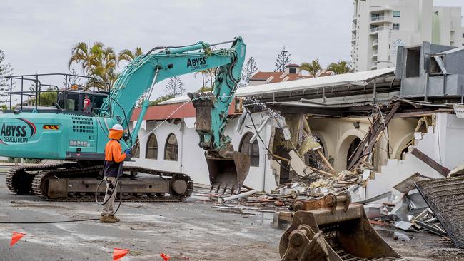 Demolition has started  at the old Cav's Steakhouse location in Labrador.  Picture: Jerad Williams