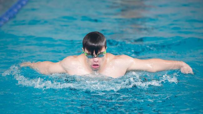 Nick Zrnic competing at the Special Olympics Regional Aquatics Carnival.