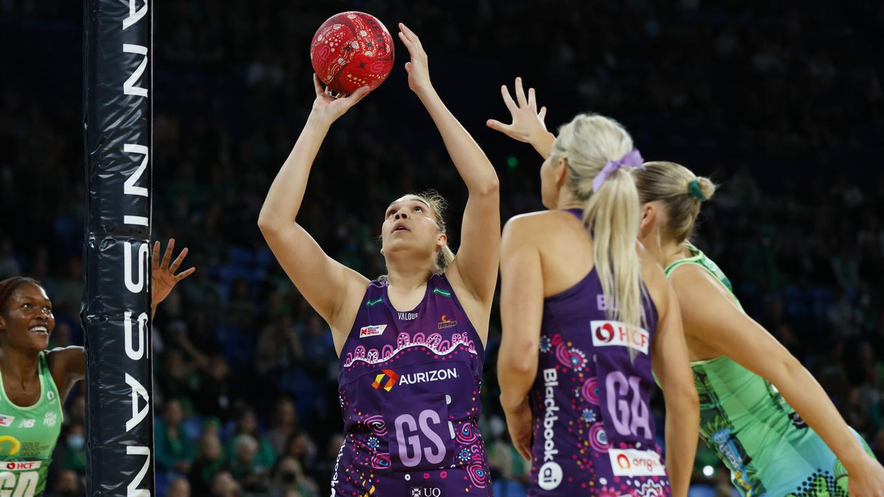 Firebirds’ Donnell Wallam shoots against Fever. (Photo by James Worsfold/Getty Images)