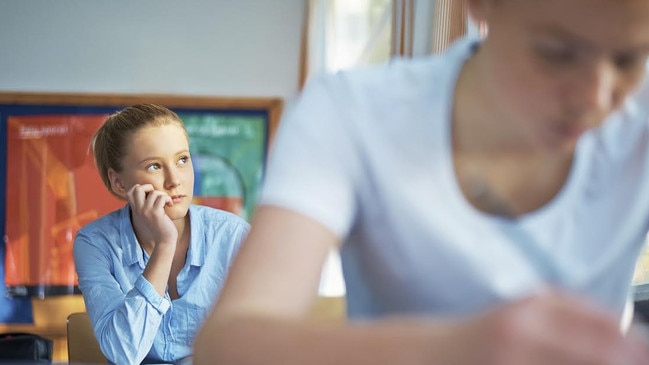 Students often struggle through exams, but 2.4 per cent of those surveyed reported receiving help with them. Picture: iStock