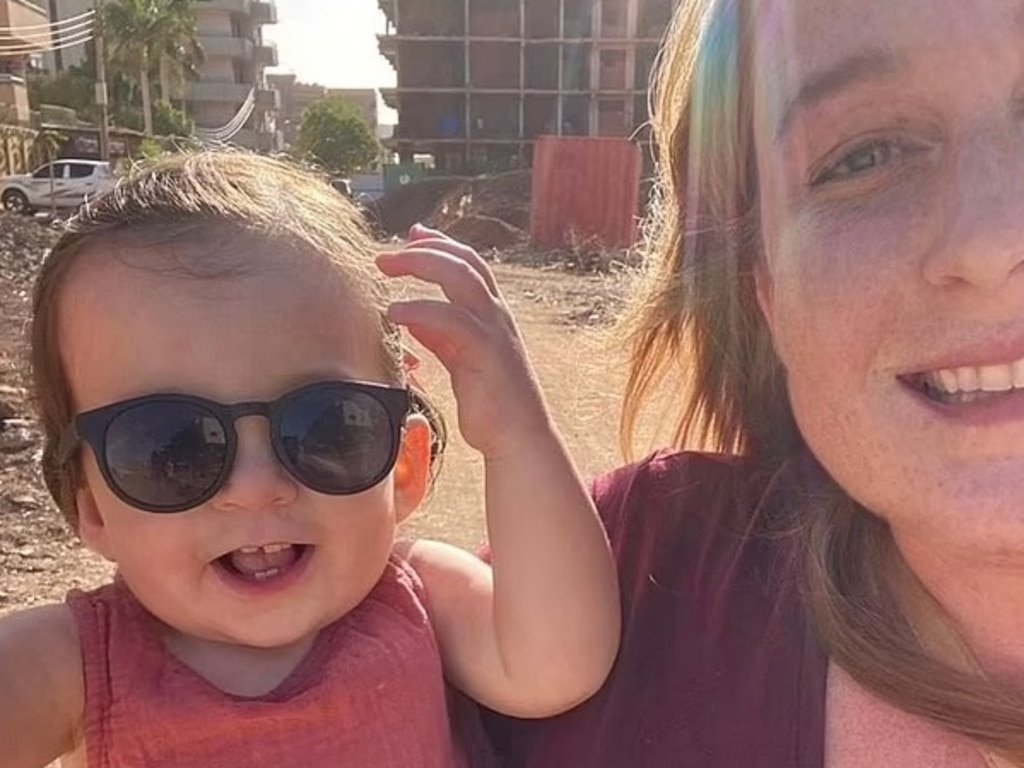 Trillian Clifford and her 18-month-old daughter Alma. Picture: Rebecca Winter/Facebook