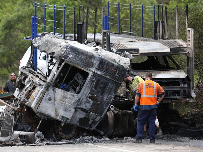 A fatal truck has occurred between a car transporter and a tip truck with dog trailer on Picton Road at Wilton in March 2017.