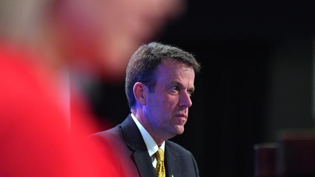 Education Minister Dan Tehan at the National Press Club in Canberra where he announced the new funding plan for university teaching on June 19.