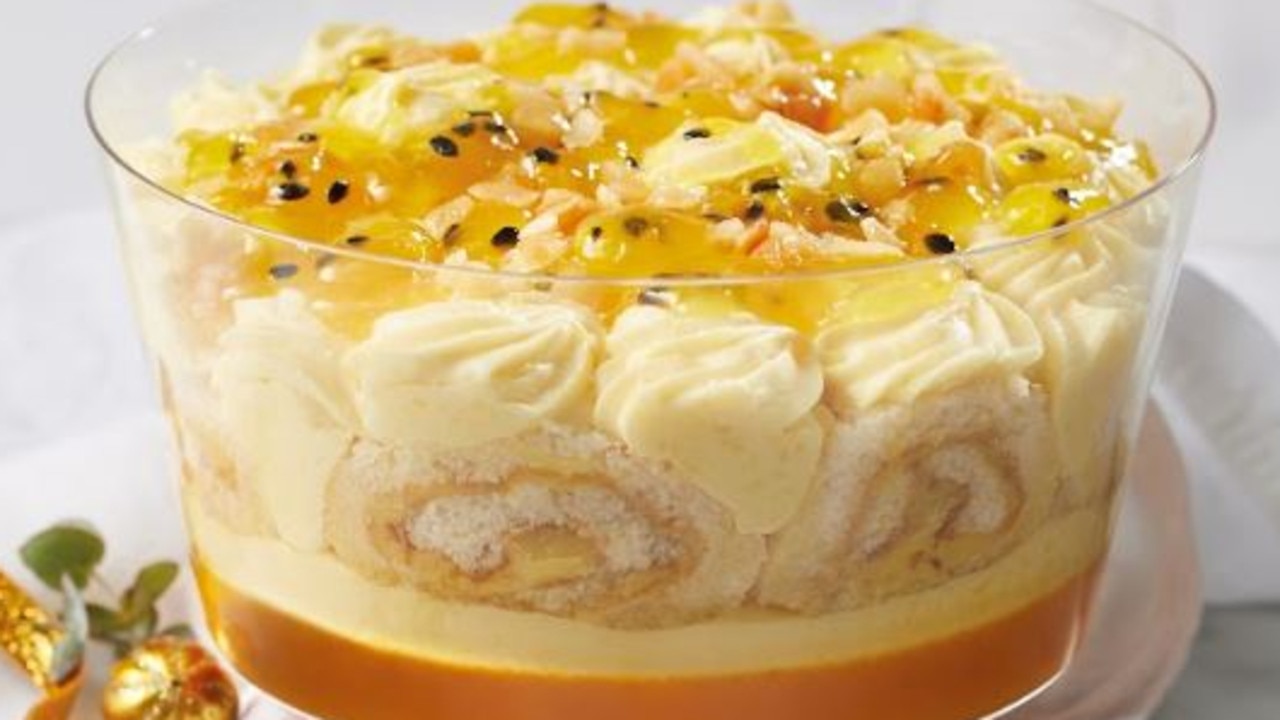 The new mango and passionfruit trifle is set to be a hit. Picture: Woolworths