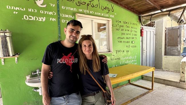 Gemma Tognini with Roots member Bilal in the West Bank. Photo: Supplied