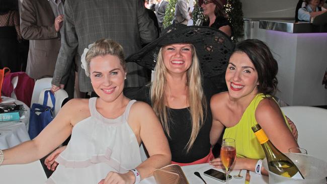 Angie Rhimes, Bridgette Short and Kirby Evangelista in 2013. Picture: Darryn Smith