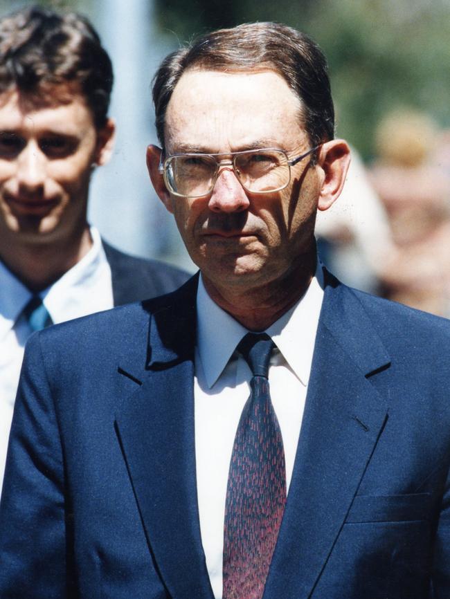 Former State Bank managing director Tim Marcus Clark outside of the Supreme Court in 1996.