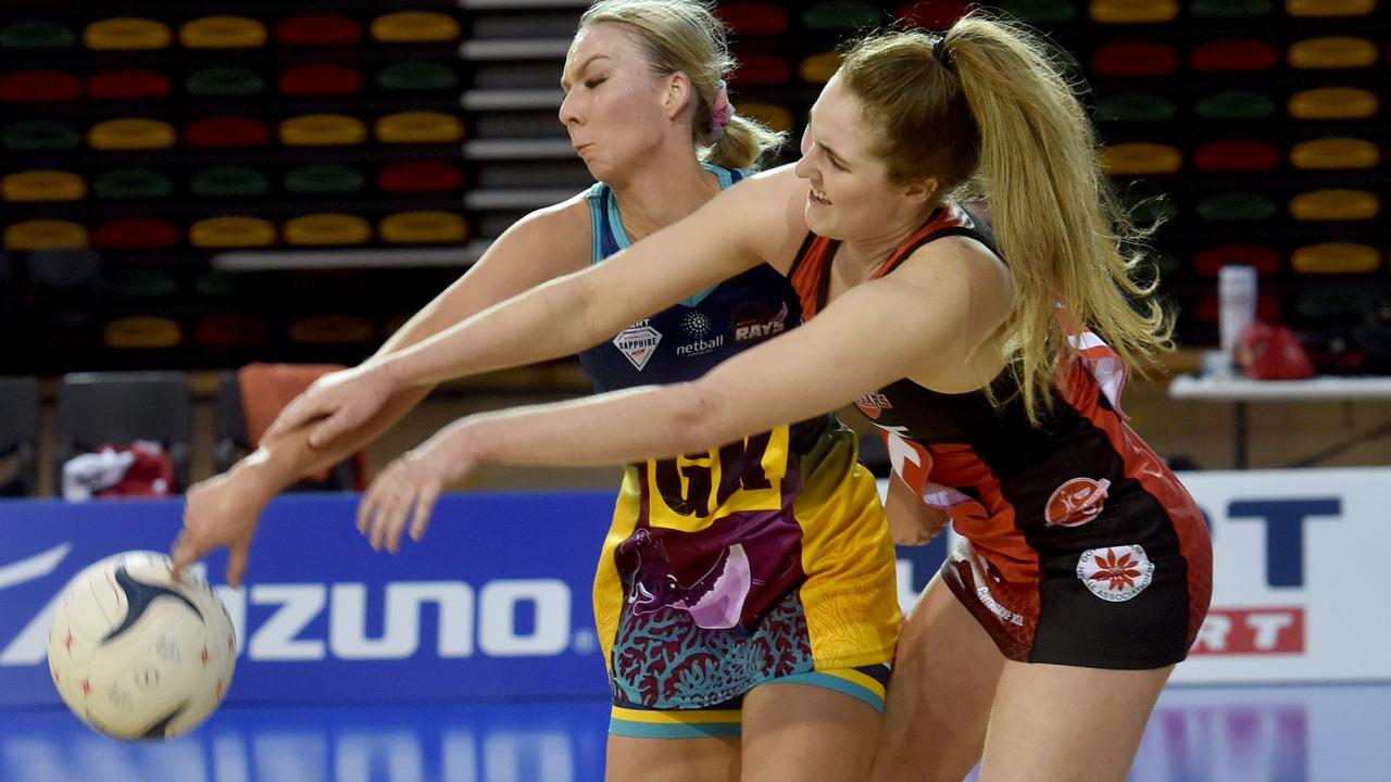 Toowoomba netballer Mia Stower (right) has joined the Queensland Firebirds. Picture: Evan Morgan