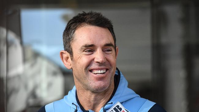 NSW Blues State of Origin coach Brad Fittler speaks to media following the 2018 Holden State of Origin series, Game 2 at ANZ Stadium, Sydney Olympic Park, Monday, June 25, 2018. (AAP Image/Peter Rae) NO ARCHIVING