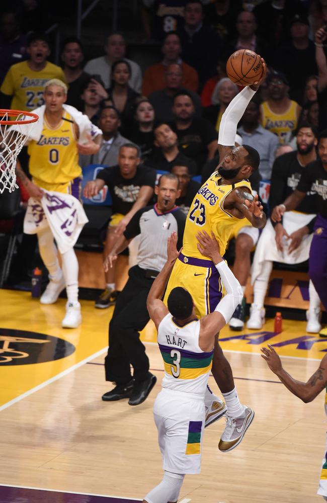 Not where Josh Hart wanted to be. (Photo by Adam Pantozzi/NBAE via Getty Images)