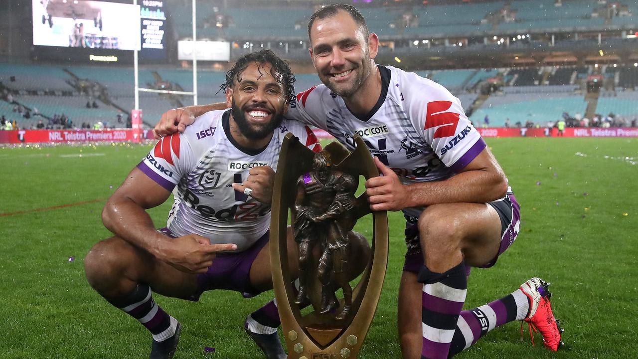 Josh Addo-Carr and Cameron Smith. Picture: Getty Images