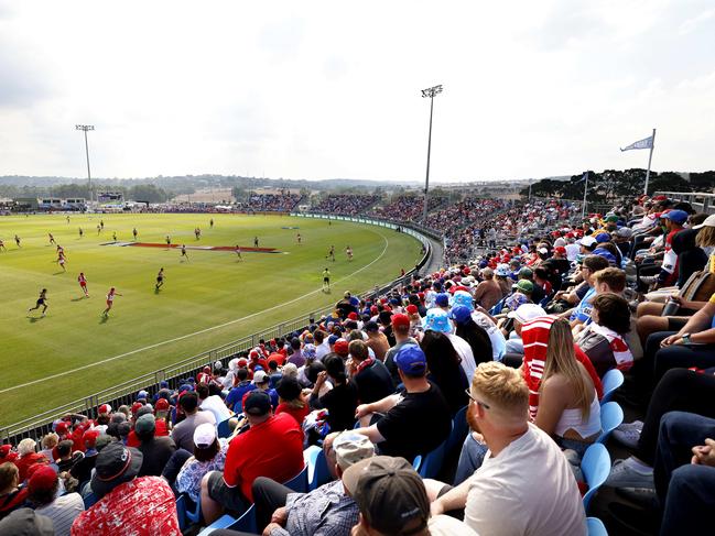 General view of the fans during the AFL Gather Round match between the Sydney Swans and West Coast Eagle at Mount Barker on April 6, 2024.  Photo by Phil Hillyard(Image Supplied for Editorial Use only - **NO ON SALES** - Â©Phil Hillyard )