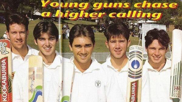 Ponting featured in a young guns feature alongside Damien Martyn, Justin Langer and Brad Hodge.