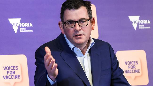 Victorian Premier Daniel Andrews has opened up the Pfizer jab for those aged under 40. Picture: NCA NewsWire / Ian Currie