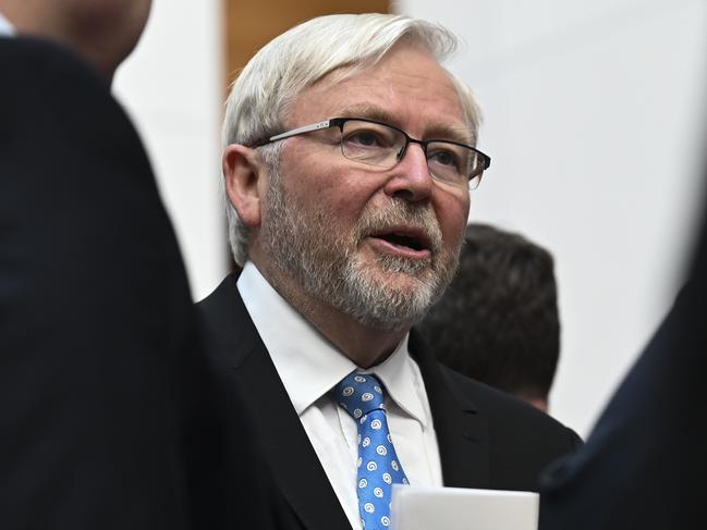 CANBERRA, AUSTRALIA, NewsWire Photos. AUGUST 10, 2023: Kevin Rudd at the unveiling of the Official portrait of former Prime Minister Hon DR Kevin Rudd at Parliament House in Canberra. Picture: NCA NewsWire / Martin Ollman