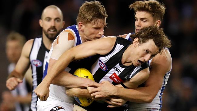 The Pies have been crushed in the midfield battles out of the centre. Picture: AFL Photos/Getty Images