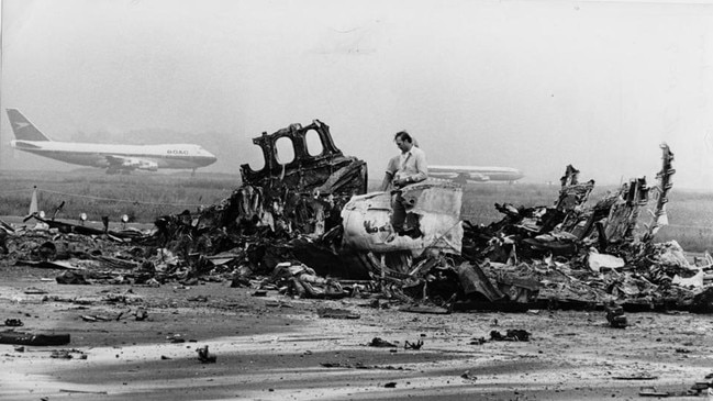 Ted Woodbry missed Delta Airlines Flight 723, the worst plane crash in Boston's history. A rescue worker can be seen here at the wreckage in July 31, 1973. Photo: CHARLES DIXON/ BOSTON GLOBE STAFF