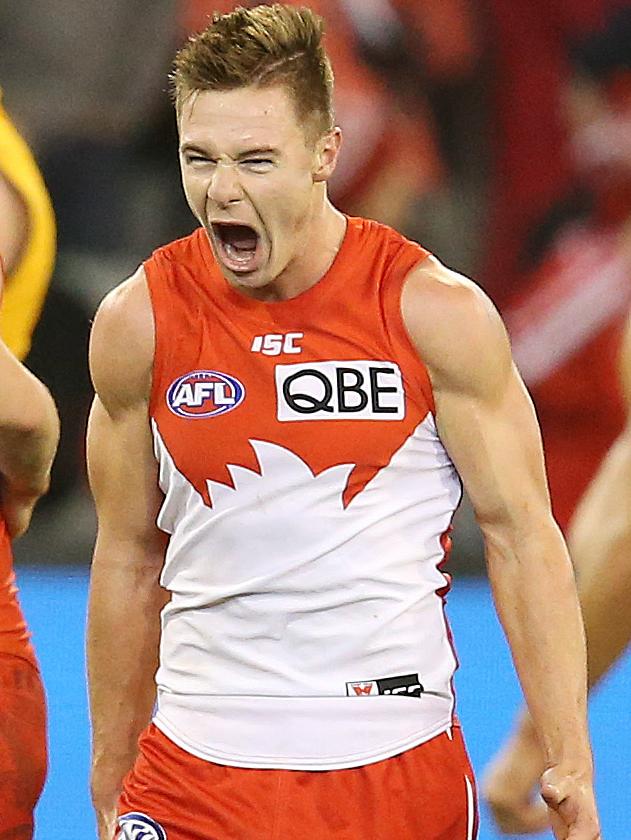 Ben Ronke celebrates a Sydney win. Picture: Michael Klein