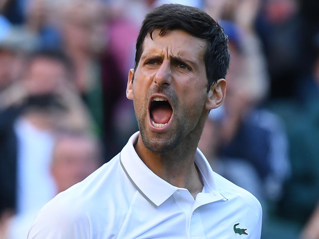 Serbia's Novak Djokovic celebrates beating US player Denis Kudla. (Photo by Ben STANSALL / AFP)