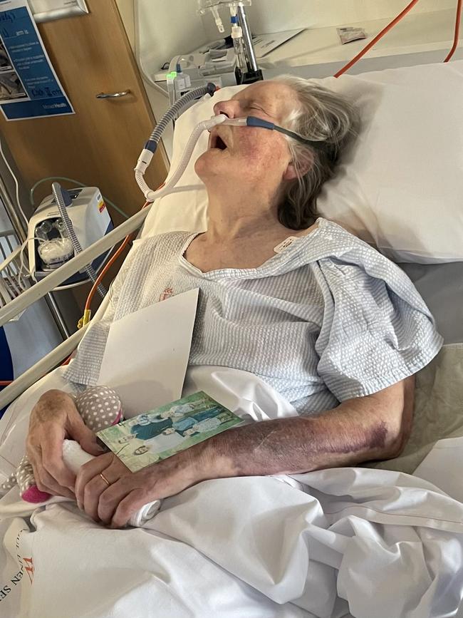 Judy Martin, 70, is in aged care in Korumburra after she had a debilitating stroke. Her family are now desperately trying to raise funds for a new wheelchair.