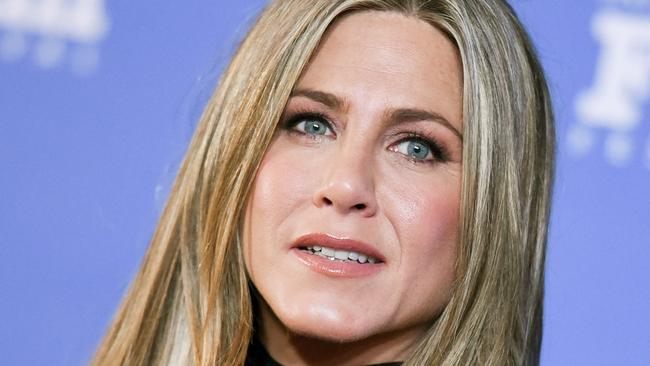 FILE - In this Jan. 30, 2015 file photo, actress Jennifer Aniston arrives at the 30th Santa Barbara International Film Festival Montecito Award ceremony in Santa Barbara, Calif. Aniston and Julia Roberts will join other celebrities for NBC's 
