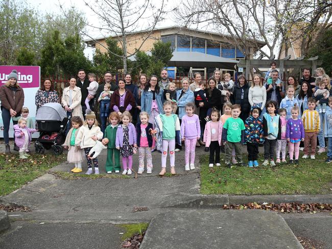Parents are protesting at plans to close Alexander Thomson Belomont Kinder. The Kinder has been running for a about 50 years and seen generations pass through it's doors. Picture: Alan Barber
