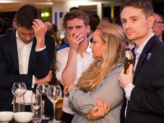 Horrified faces in the Remain camp.