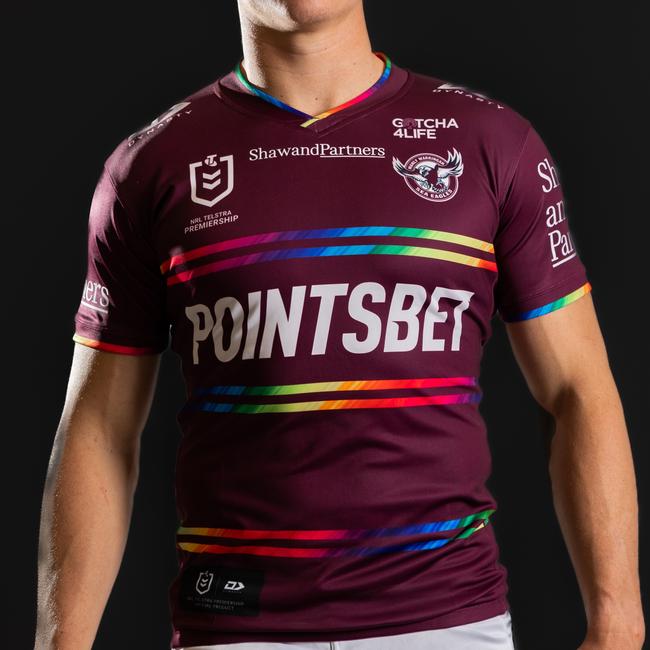 A number of players opted not to play on Thursday, as they were not comfortable wearing the club’s pride jersey. Picture: Manly Digital