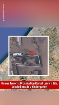 Aerial images show Hamas placing rocket sites next to schools and kindergartens in Gaza
