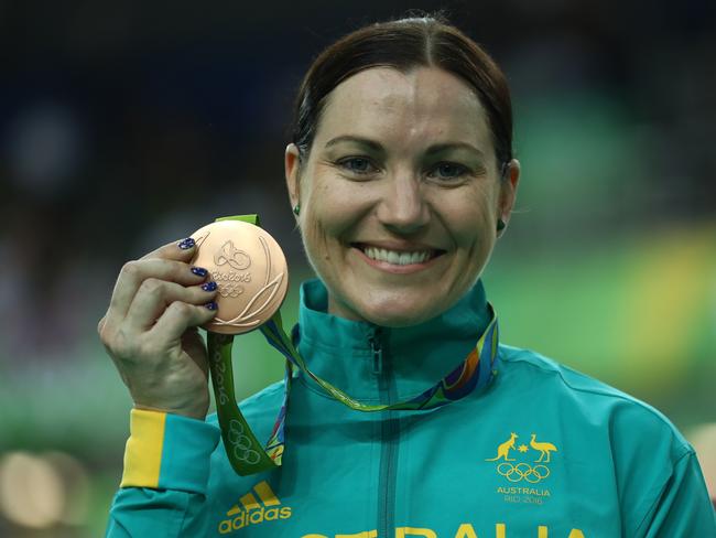 Bronze medallist Anna Meares of Australia at the Rio 2016b Olympic Games