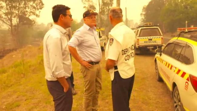 Prime Minister Scott Morrison’s visit to the NSW town of Cobargo didn’t go down well with some local residents. Picture: supplied