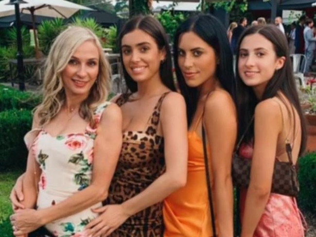 Alexandra Censori with daughters Bianca, Alyssia and Angelina. Picture: Supplied