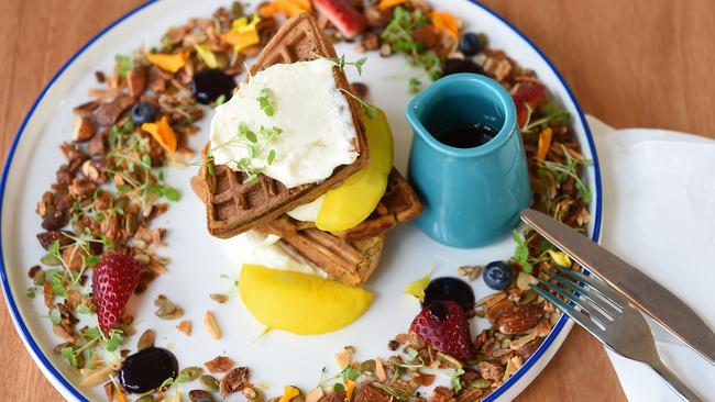 Pumpkin waffles look the goods. Picture: Josie Hayden