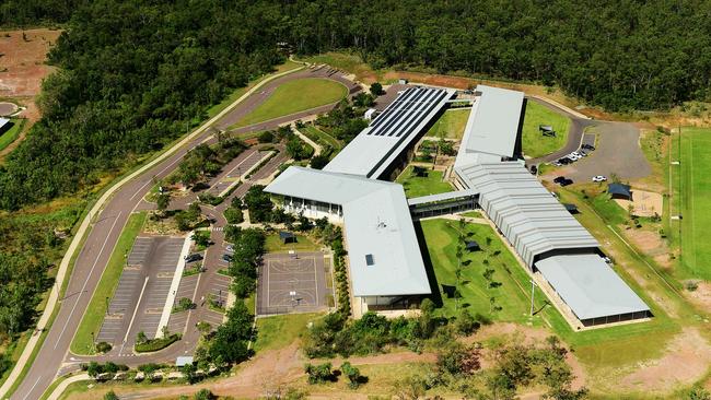 An aerial view of MacKillop Catholic College in Palmerston. Picture: Justin Kennedy