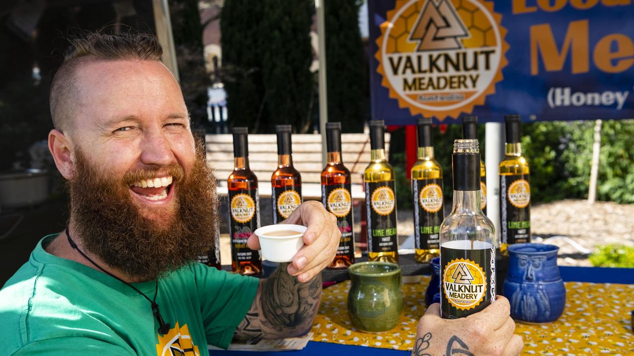 Matt Anderson of Valknut Meadery at the Locals 4 Locals summer edition on the lawn of Empire Theatres, Friday, February 18, 2022. Picture: Kevin Farmer