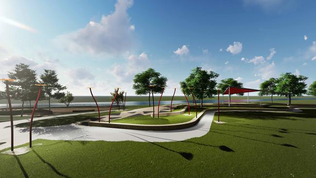 An artist’s impression of Robina City Parklands.