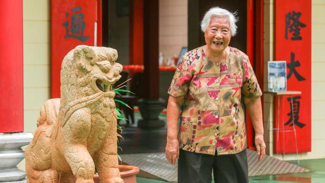 Yu Lan ‘Leila’ Chin received an Order of Australia Medal for her service to the Darwin Chinese Community. Picture: Glenn Campbell